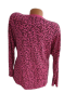 Preview: Schicker Damen Feinstrickpullover in Leo Optik pink 4